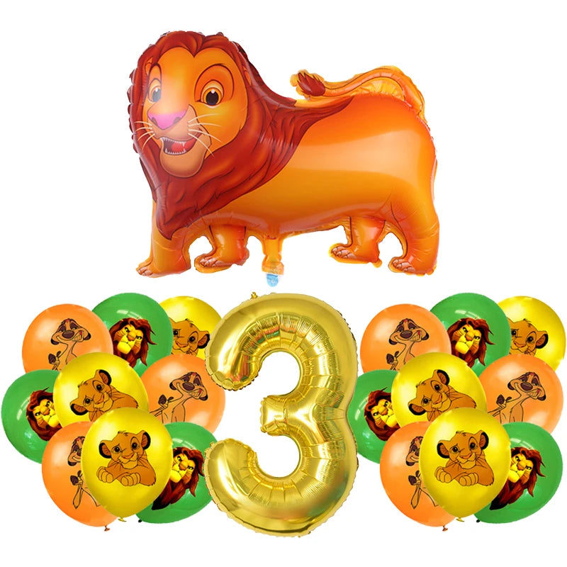 Disney The Lion King Birthday Party Decoration New Plates Cups Napinks Tablecloth King Lion Birthday Balloon Party Favor Balloon
