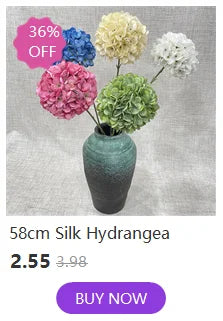 1/5/10pcs 58cm Beautiful Silk Artificial Flowers Hydrangea bouquet for Home Party Wedding living room   decoration accessories