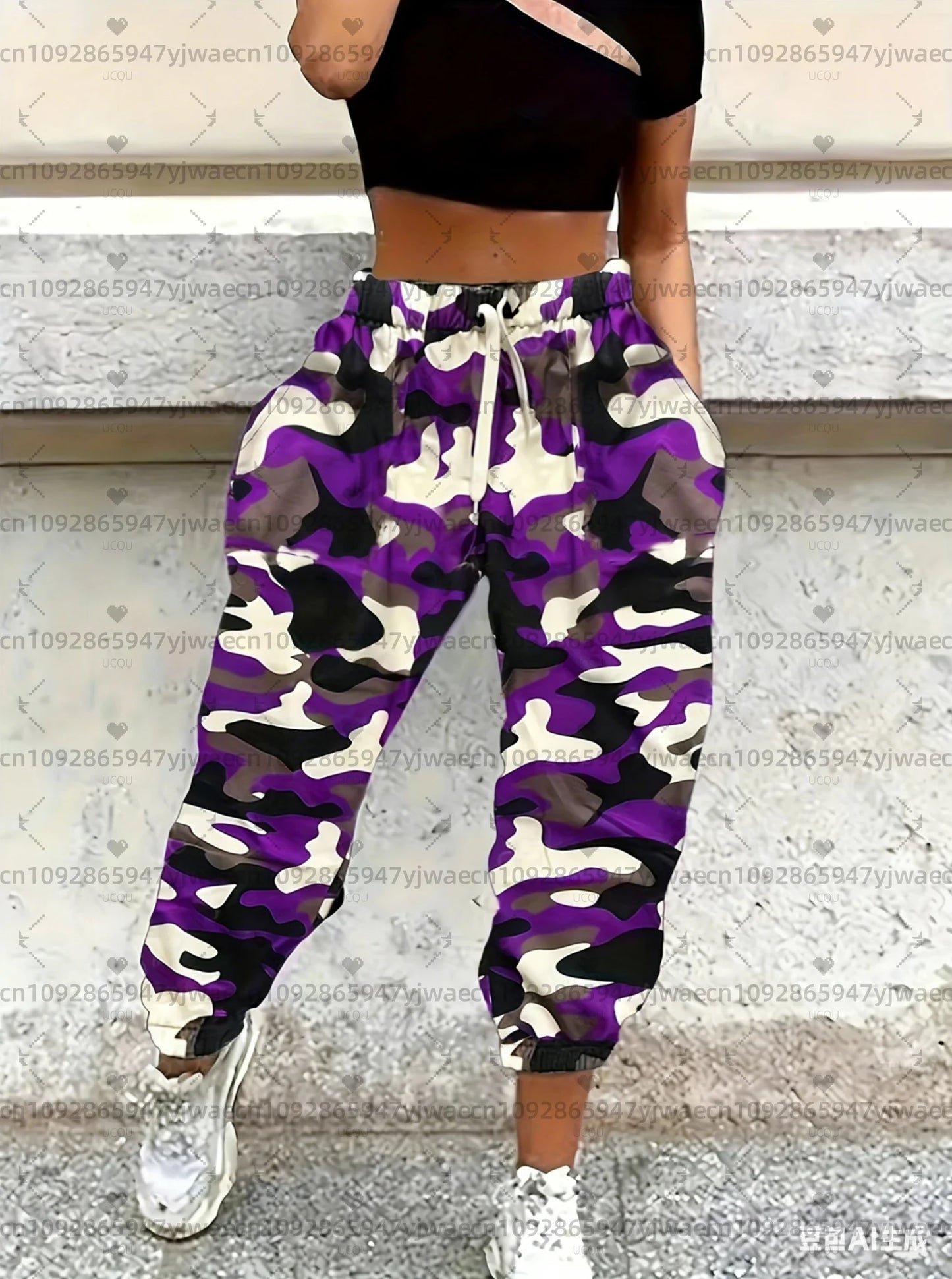 2026 spring  Women casual Camo Jogger Pants Comfortable Breathable Fabric Pants Outdoor Sports Pants Autumn New 3D Printed Pants