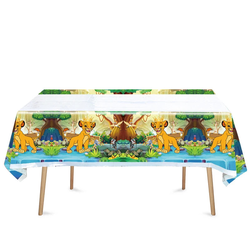 Disney The Lion King Birthday Party Decoration New Plates Cups Napinks Tablecloth King Lion Birthday Balloon Party Favor Balloon