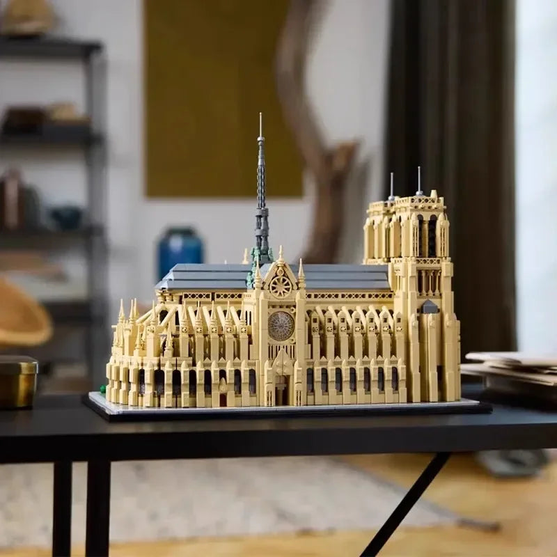 4383pcs 21061 Notre-Dame de Paris Architectural Model Kit Collectible Building blocks Set for Adults Gift Idea Lovers of History