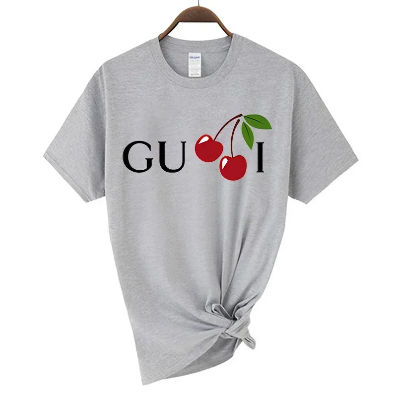 High Quality Women's T Shirt Letter Printed Daily Blouse Tops Summer Classic Style Short Sleeve Female Harajuku Y2K Tee