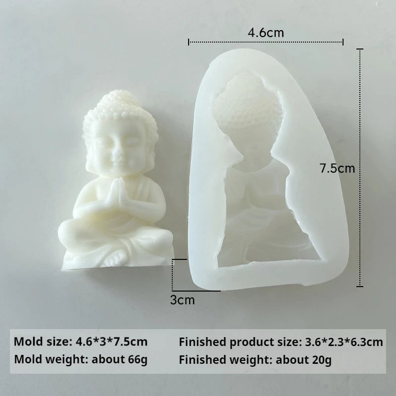Creative Lotus Flower Buddha 3D Silicone Candle Soap Mold Home Decoration DIY Aromatherapy Gifts moldes de silicona silicone