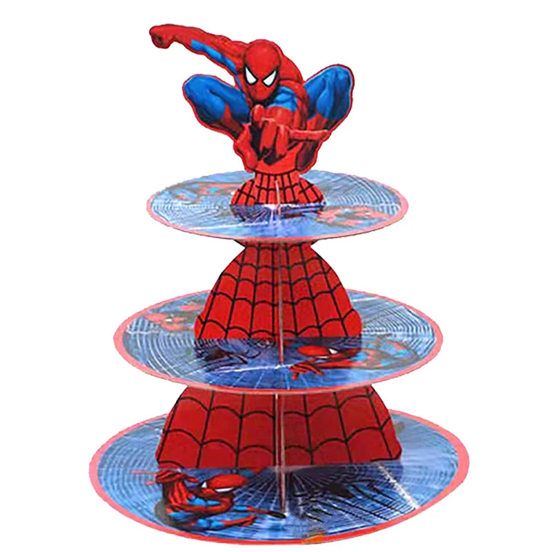 Spiderman Theme Birthday Party Decoration Blue Red SpiderMan Disposable Tableware Set Banner Balloons for Baby Shower Kids Gifts