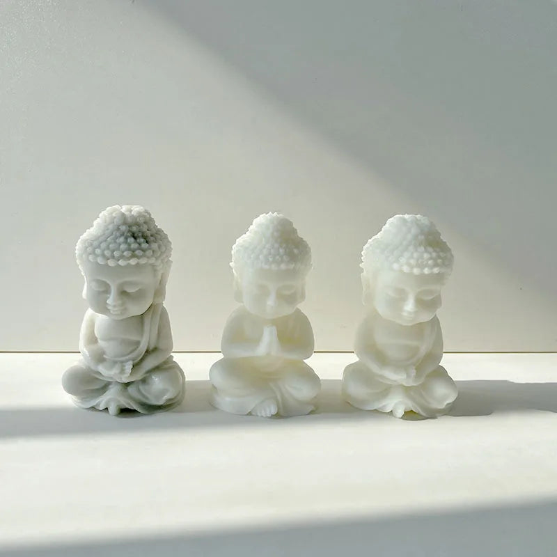 Creative Lotus Flower Buddha 3D Silicone Candle Soap Mold Home Decoration DIY Aromatherapy Gifts moldes de silicona silicone