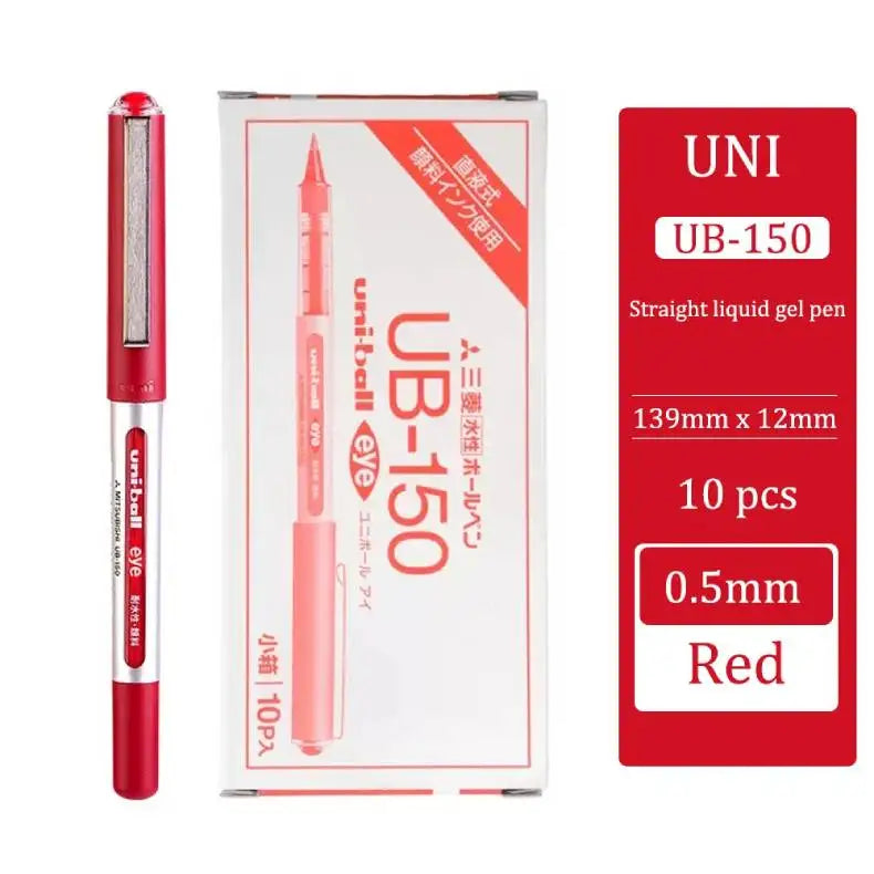 Japan uni-ball Gel Ink Pen, 0.38/0.5mm UB-150 Eye Micro Rollerball Pens, Large Capacity Water-based Signature Writing Stationery