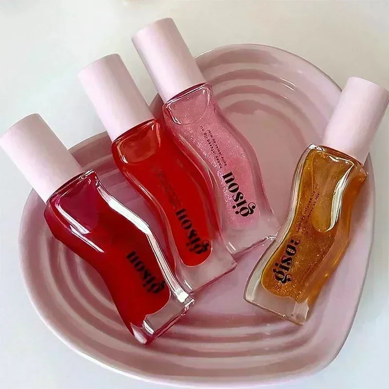 Gisou Moisturizing Lip Balm Original Lip Oil Care Lip Benetitnt for Lips Plumping Exfoliating New Color RASPBERRY SWIR Gloss