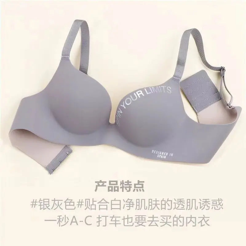 Woman Summer Bra Thin One Piece Seamless Letters Underwear Bras No Wire Ring Adjustable Shoulder Stra Push Up Girls bras