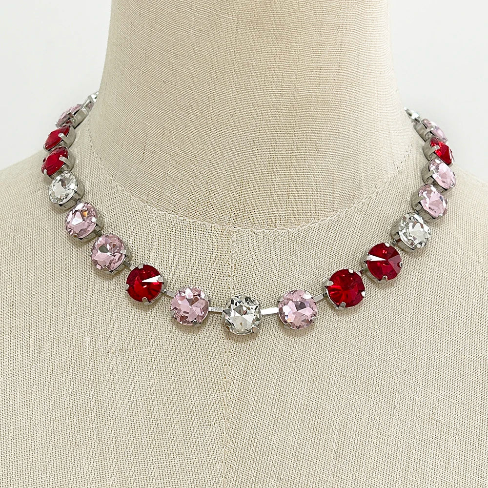 Luxury Shiny Crystal Claw Chain Necklace Multi-Color Optional Bohemian Exaggerated Clavicle Chain Big Bib Necklace Wholesale