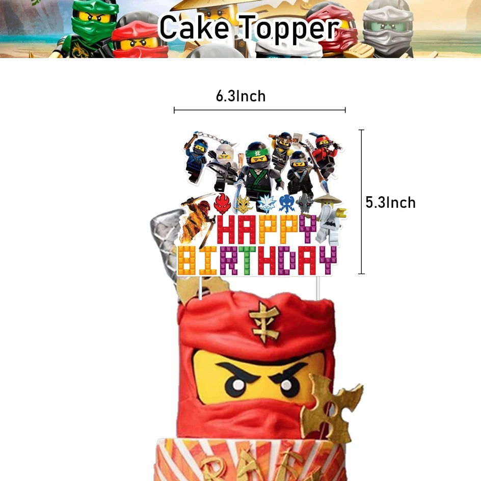 Ninja Birthday Party Decorations New Paper Tableware Plates Cups Napkins Tablecloth Background Balloon Supplies Deco For Kid Boy