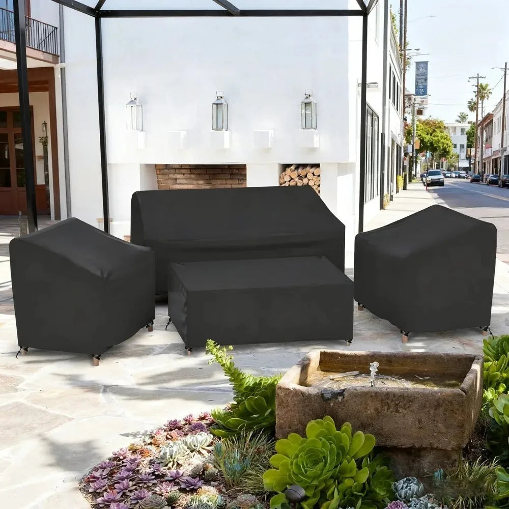 Patio Sofa Cover Waterproof - with Table and Chair Covers Set, All-Weather