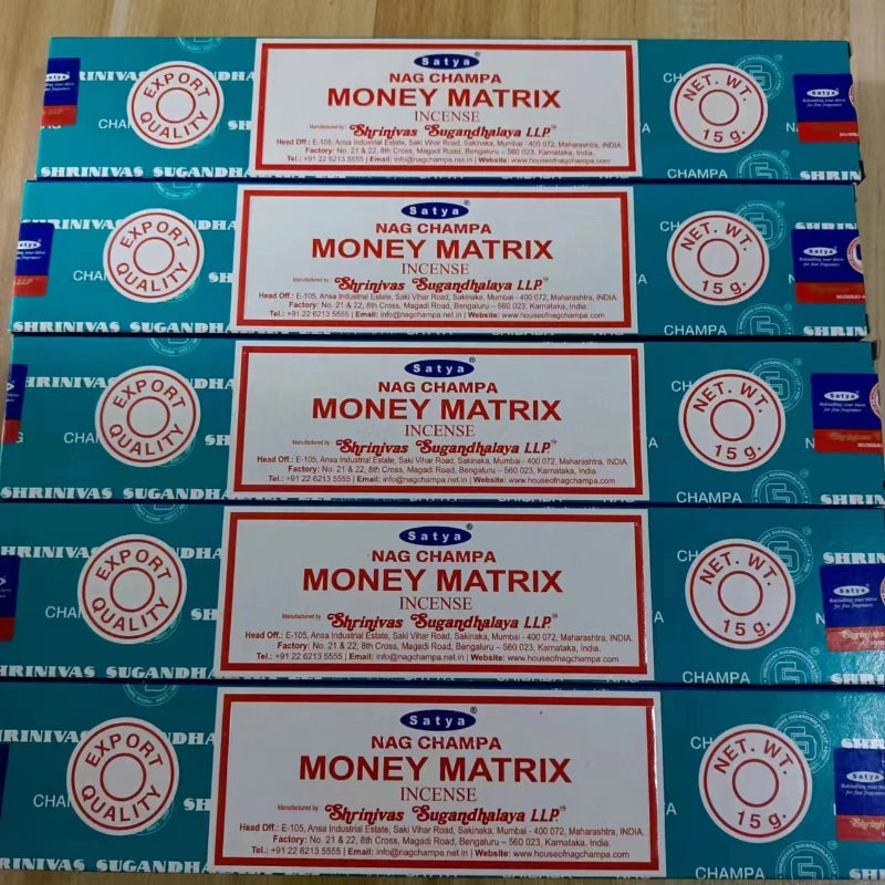 5BOX NAG Champa Incienso Satya Incense Collection Satya Handmade Sticks with Flavors Refreshing Medicinal Aromas Home Fragrances
