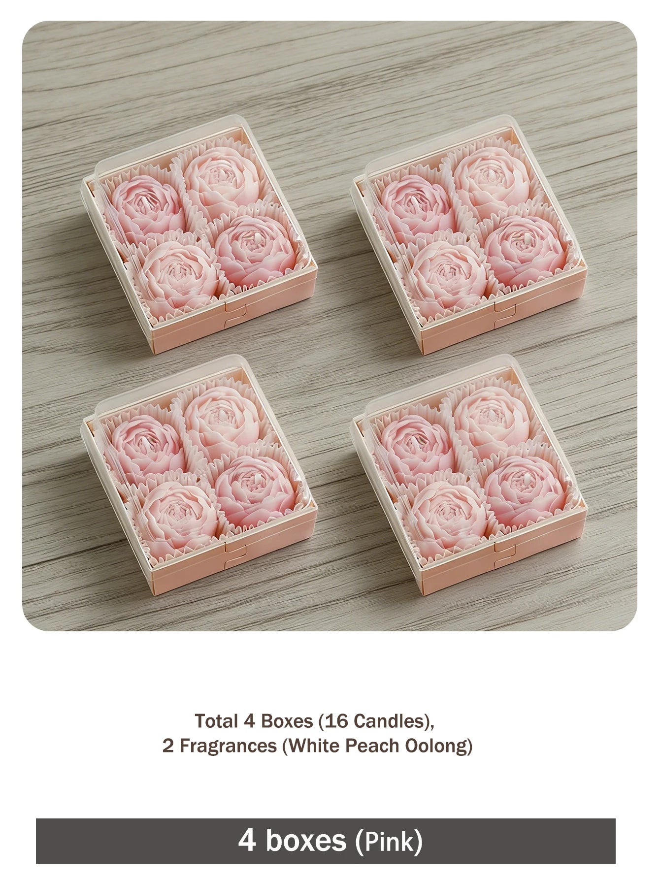 4-Pack Rose Scented Candle Gift Set ,Handmade, Elegant Room Decor, Gifts for women(Birthday/Valentine's Day/Wedding/Anniversary)