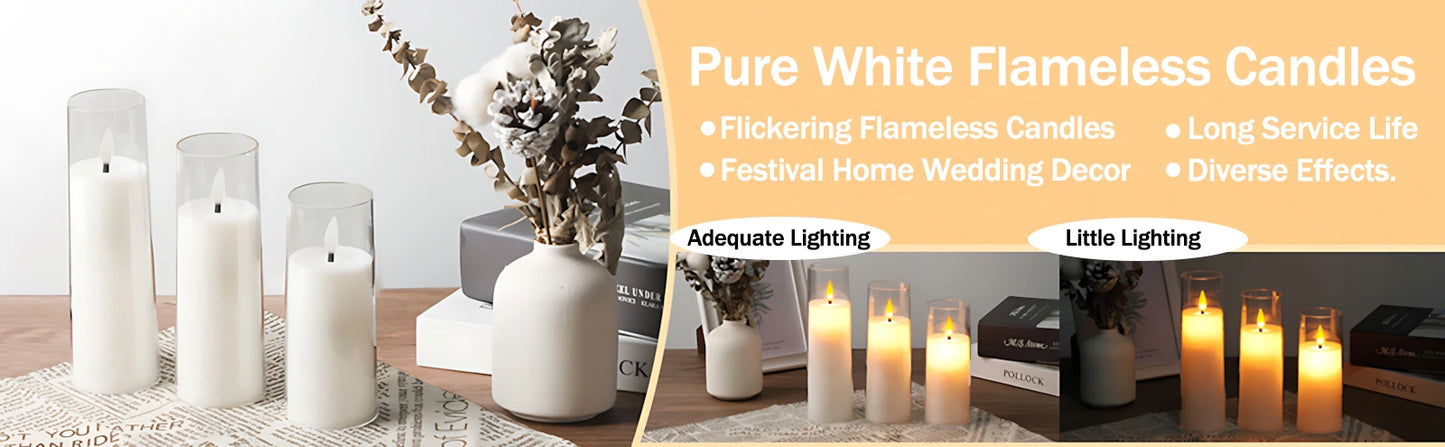 6-90PCS Acrylic Cup Led Candles Wedding Flickering Flameless Candles Battery Operated Artificial Candle Concert Activities Decor