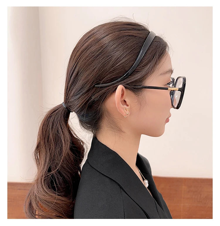 New Trendy Sunglasses Frame Shape Acrylic Hairbands For Women Toothed Headband Anti-slip Hair Hoop Fashion Hair Accessories