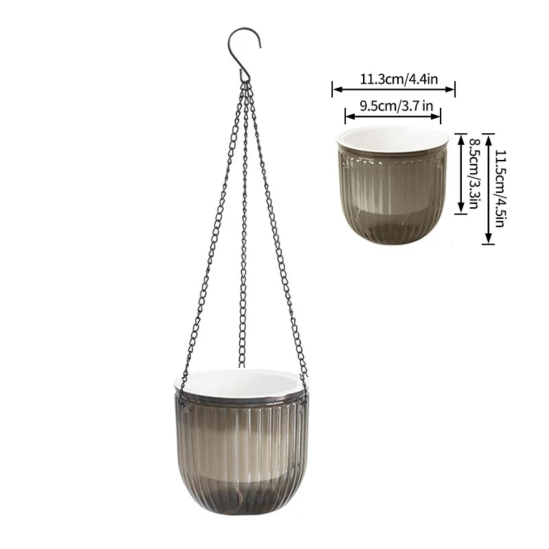 Plastic Hanging Basket Plant Pot Self-Watering Flowerpot Outdoor Plant Pot Indoor Wall Hanging Pots for plants Home Decoration