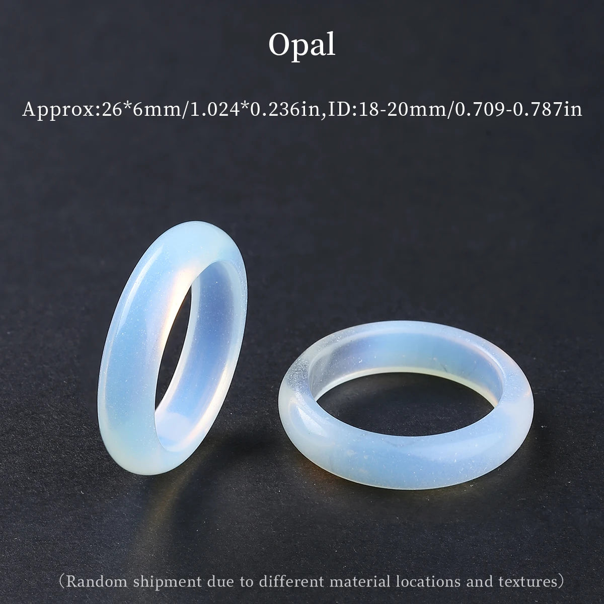 1 Pc Natural Crystal Stone Band Rings Amethyst Agate Obsidian Finger Solid Ring Women Men Minimalist Energy Healing Jewelry Gift