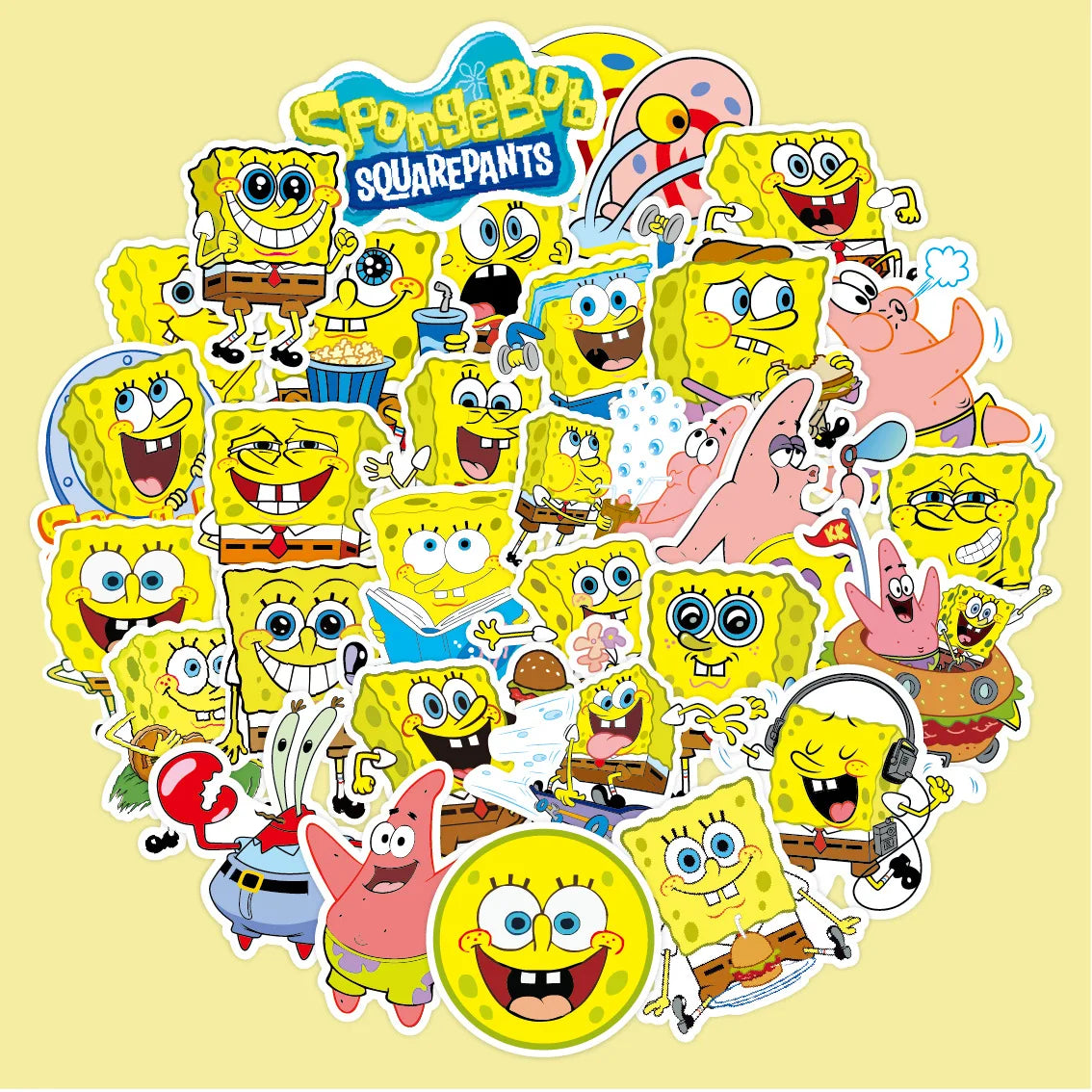Anime Spongebob Stickers Birthday Party Favor Gifts Supplies DIY Stickers Christmas Stocking Fillers Scrapbooking Decorations