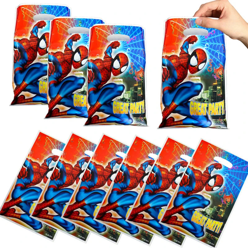 Spiderman Theme Birthday Party Decoration Blue Red SpiderMan Disposable Tableware Set Banner Balloons for Baby Shower Kids Gifts