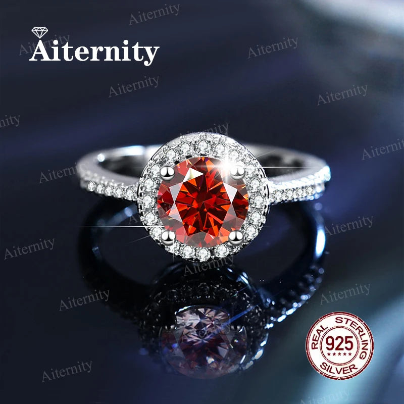 Moissanite And Zircon Ring D VVS1 Adjustable Size S925 Sliver Wedding Rings for Women Jewelry Party Fashion Top Quality Ring
