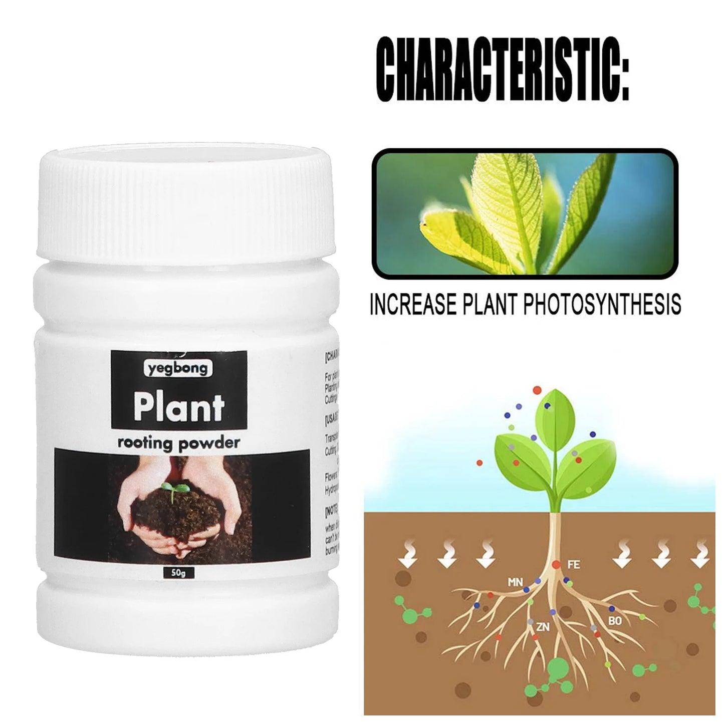 50g Rooting Powder Root Fertilizer for Vegetable Fruit Trees Transplanting Seedlings