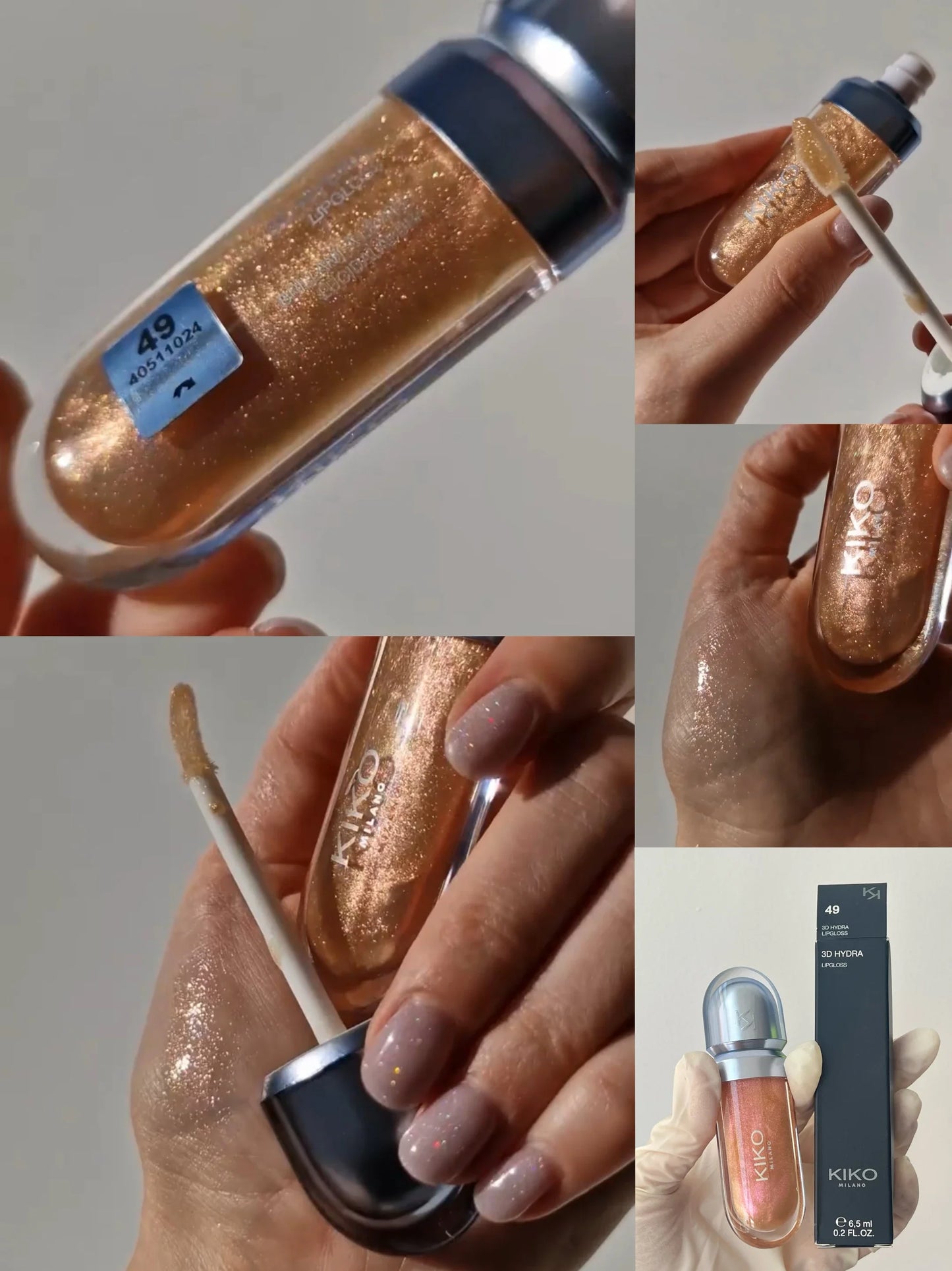 KIKO 3D Liquid Lip Glaze Transparent Lip Gloss Mirror Lipstick Nourishing Glossy Full Lips Not Fading Milk Tea Bean Paste Makeup