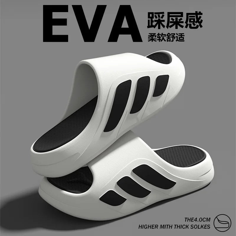 Outdoor sports slippers for men's home summer new style for wear thick sole non-slip eva anti-odor and outer wear sandals formen