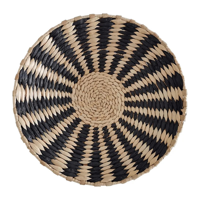 Bohemian style straw wall decoration, background wall decoration, sofa bedside handwoven hanging decoration