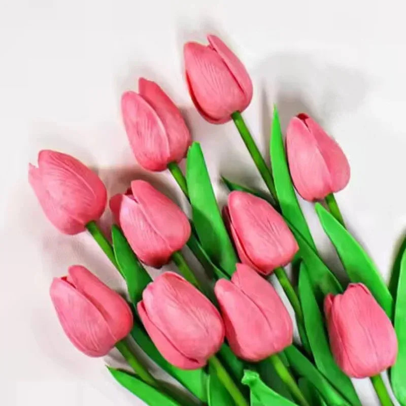 5-30Pcs Premium Tulip Artificial Flowers, Real Touch Tulip Bouquet, Decorative for Wedding Home Party Christmas Candy Birthday
