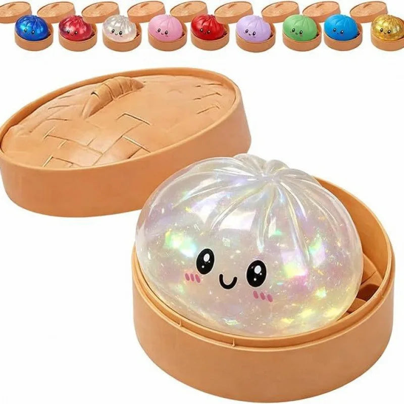 Realistic steamed bun Squeeze Sensory Toy Soft Stress Relief Decompression Toy for Home Office Desktop Decoration and Gift