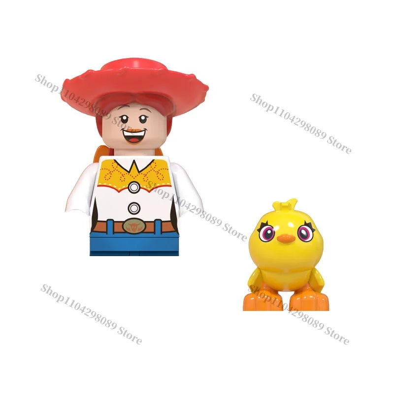 Disney building block anime cartoon characters Chip Dale Woody Donald Duck Mario mini Assembly brick figurines birthday gifts