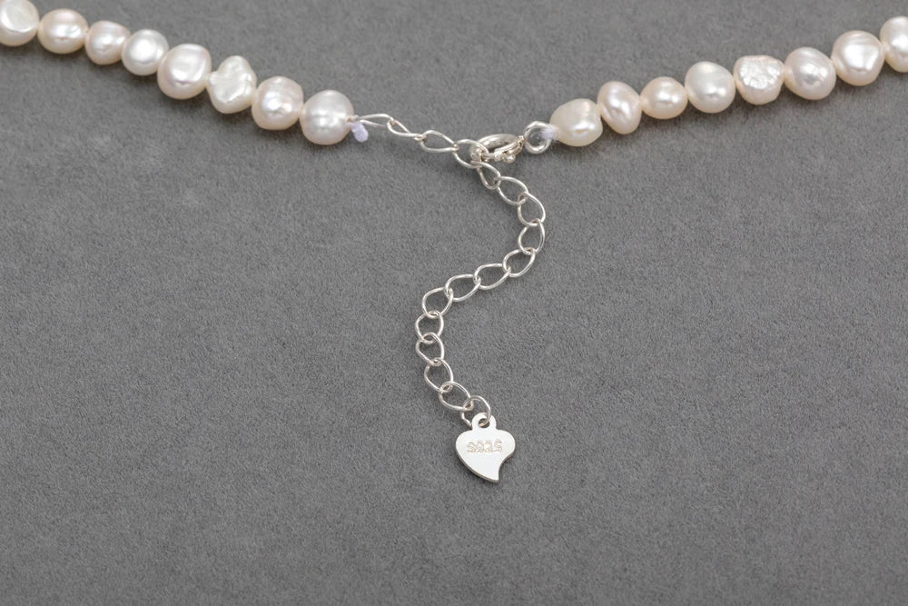 4-5mm Baroque Freshwater Pearl Necklaces with 5cm Extend Chain 925 Sterling Silver 38 45 50cm Necklaces Jewelry Gift 2026 New