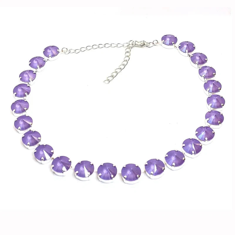 Luxury Shiny Crystal Claw Chain Necklace Multi-Color Optional Bohemian Exaggerated Clavicle Chain Big Bib Necklace Wholesale
