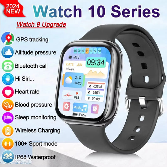 2026 Series 10 Watch 10 GPS Smart Watch Memory Music Video Bluetooth Call Heart Rate Waterproof NFC Smartwatch For Apple Android