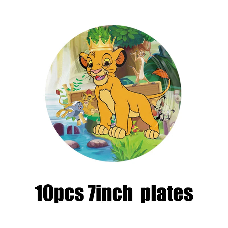 Disney The Lion King Birthday Party Decoration New Plates Cups Napinks Tablecloth King Lion Birthday Balloon Party Favor Balloon