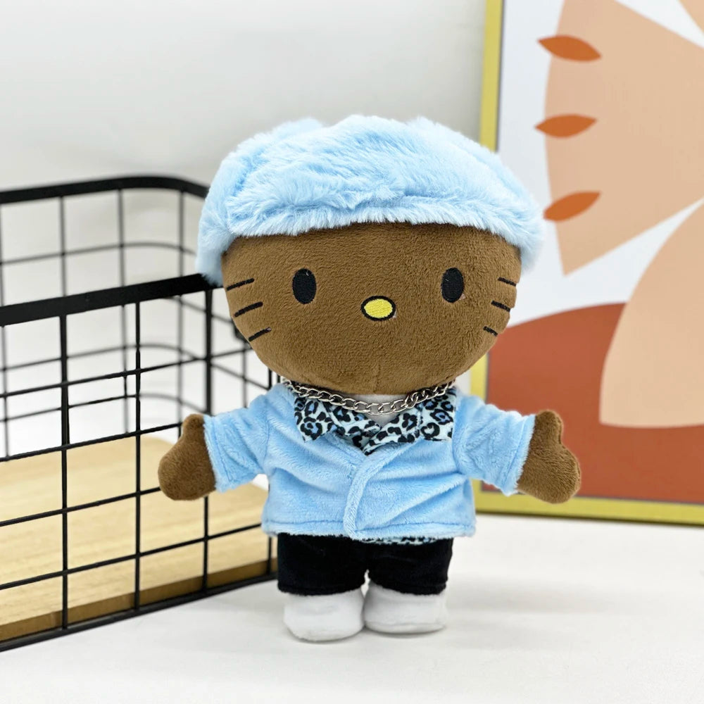 New Hello Kitty Ken Carson Rapper Trippie Taylors Plush Toy Doll with Clothes Stuffed Soft Plush Toys Fans Collect Gifts