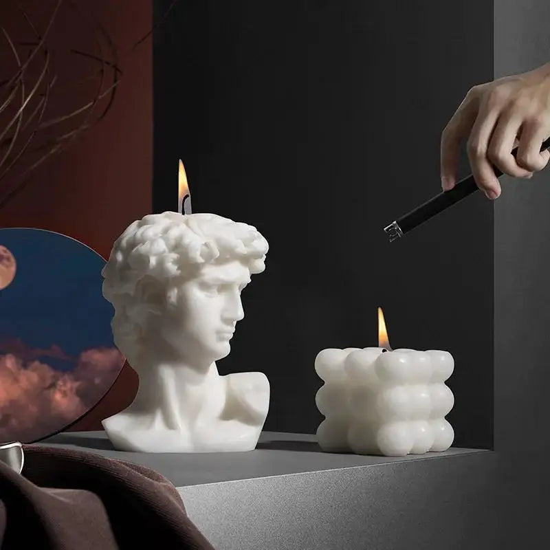 Nordic Style David Scented Candles Mordern Home Desktop Decorations Accessories Aroma Candles Birthday Gifts Luxury Candle Decor