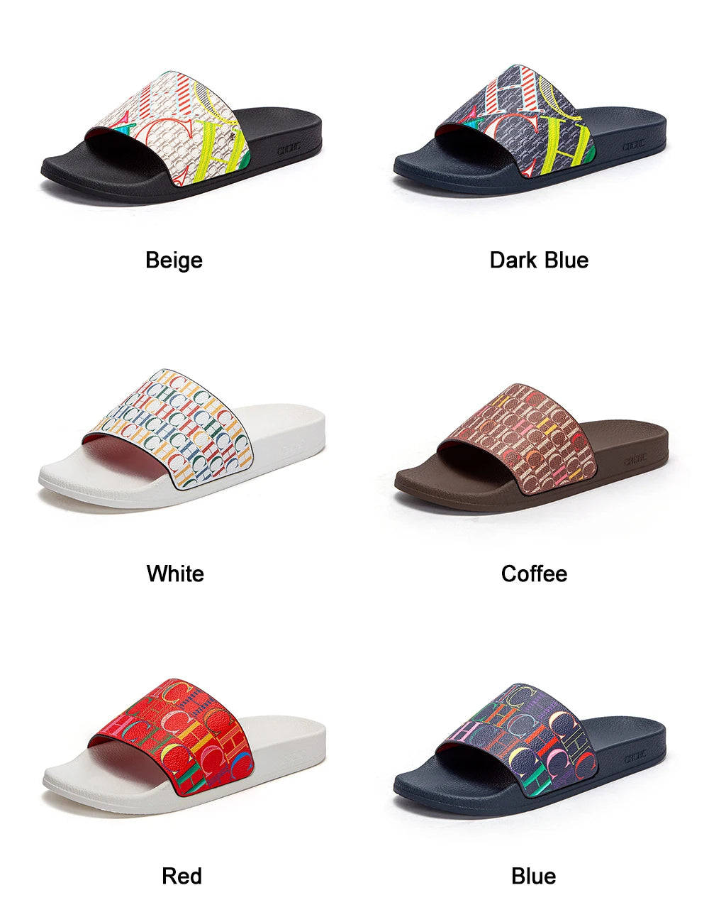 Fashionable Classic Simplicity Women's New 2024 Slippers PVC Material Letter Printing Outdoor Casual Flat Bottom Slippers