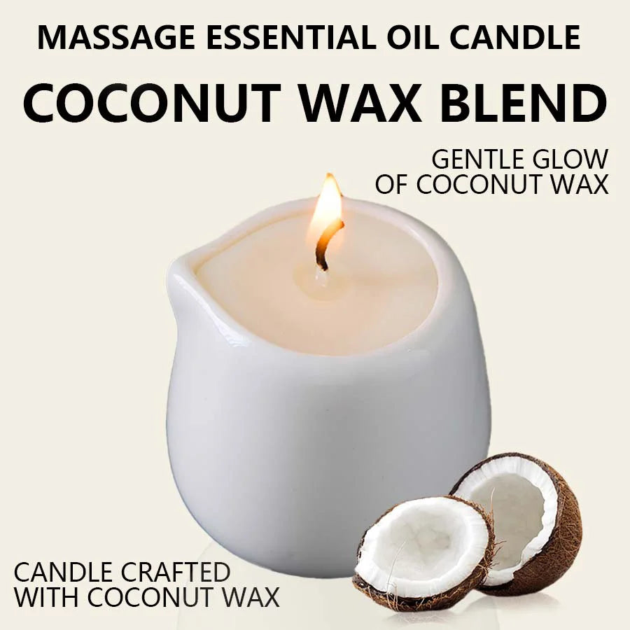 1PC Massage Oil Candles，luxury aromatherapy candles，for Stress Relief and SkinMoisturizing, SM Product Scented Candle Body Oil