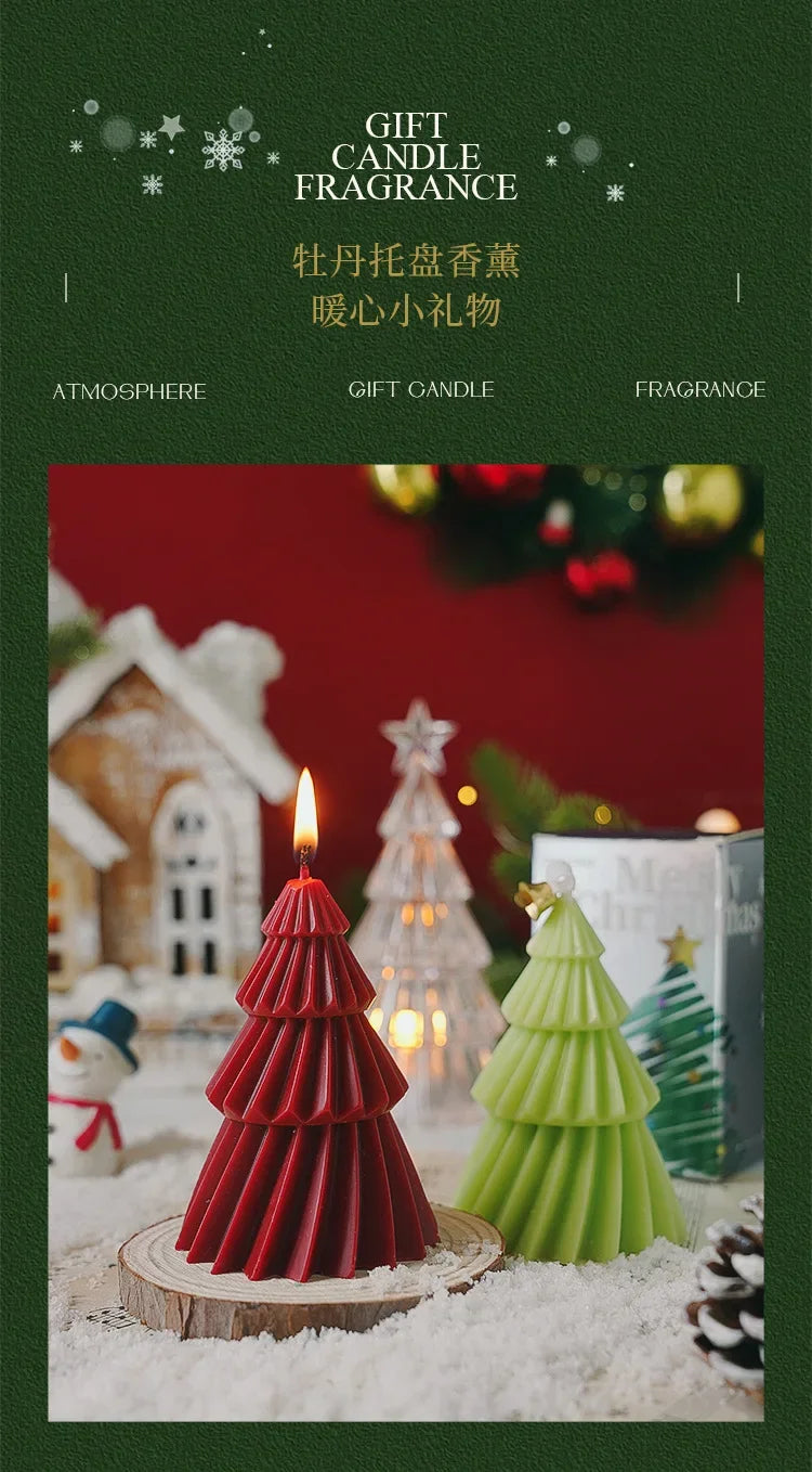3D Christmas Tree Candle Silicone Mold DIY Christmas Candle Making Kit Handmade Soap Plaster Resin Baking Tools Holiday Gifts