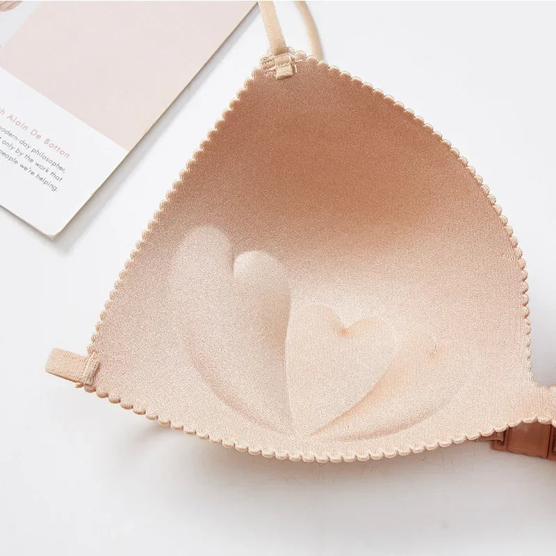 Women Bra Seamless Underwear Women Ultra-thin Underwear Thin Shoulder Strap Girls Backless Bra Push Up Bra One Piece
