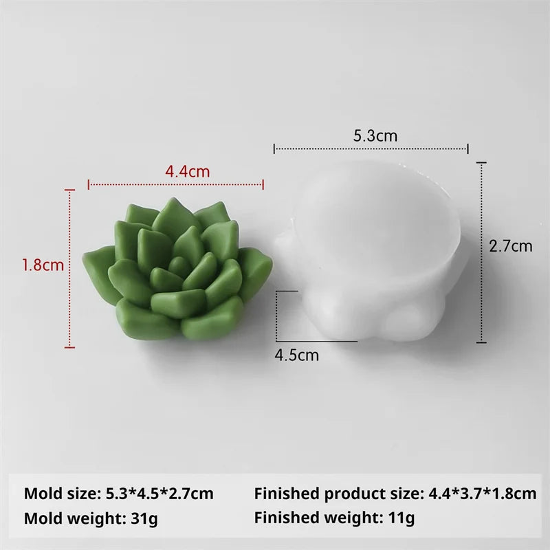 3D Silicone Candle Soap Mold Cactus Succulents Plaster Cement Mold Home Decoration DIY Aromatherapy Wedding Gifts silicone molds
