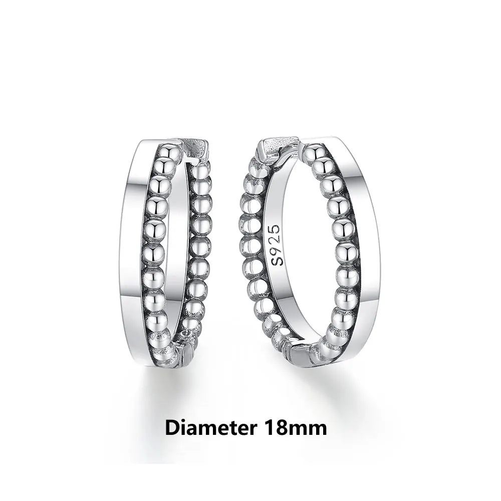 New 2025 Original 925 Sterling Silver Earrings For Women Piercing Hoop Love Heart Earings Rose Gold Wedding Gift Luxury Jewelry