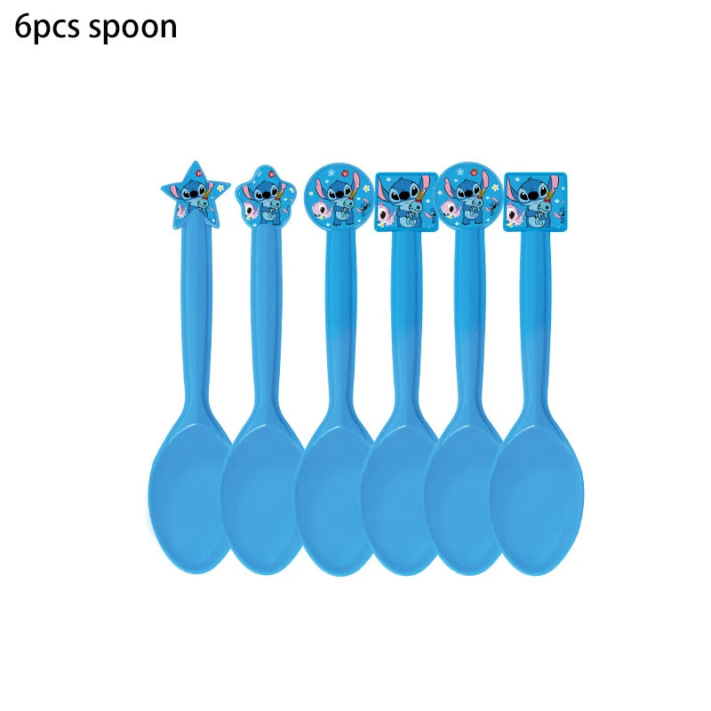 Disney Stilt themed party disposable cutlery paper cup paper plate table bra flag children's birthday party decoration set
