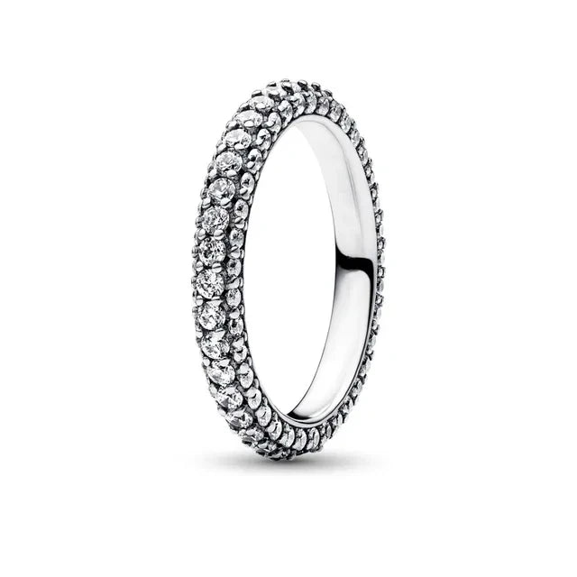 New White Series Original 925 Sterling Silver Women Finger Rings for Women Silver Daisy Mom heart Zirconia Stone Luxury Jewelry