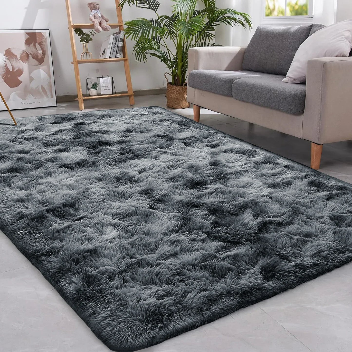 VIKAMA Soft And Fluffy Area Rug, Non-Slip Shaggy Carpet, Ideal For Bedrooms, Living Rooms, And Children's Rooms As Home Decor