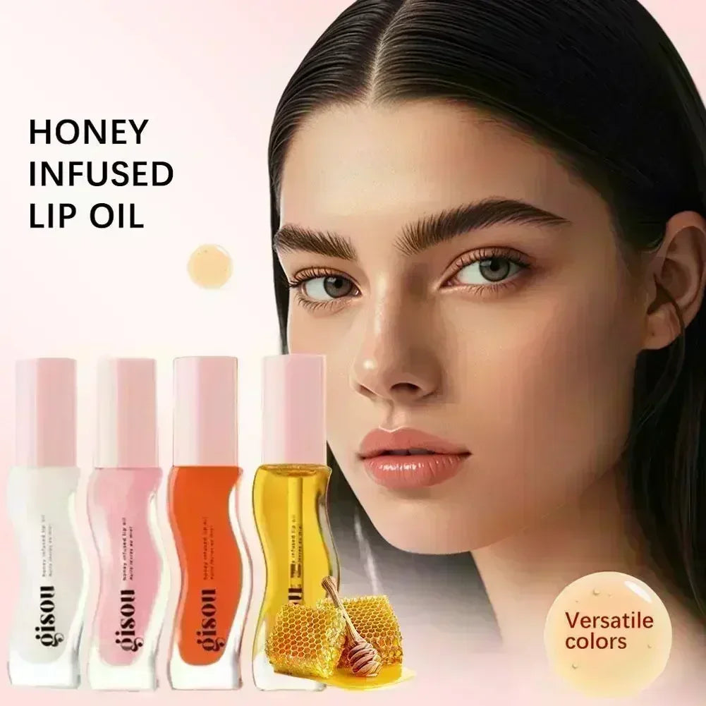 Gisou Moisturizing Lip Balm Original Lip Oil Care Lip Benetitnt for Lips Plumping Exfoliating New Color RASPBERRY SWIR Gloss