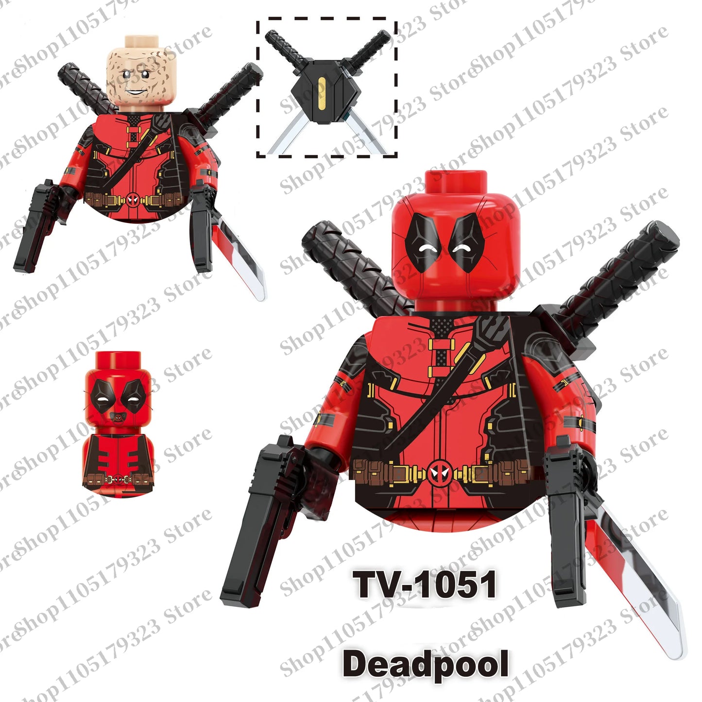 Marvel block toys Spider-Man Deadpool children's mini building blocks holiday gift brick toys