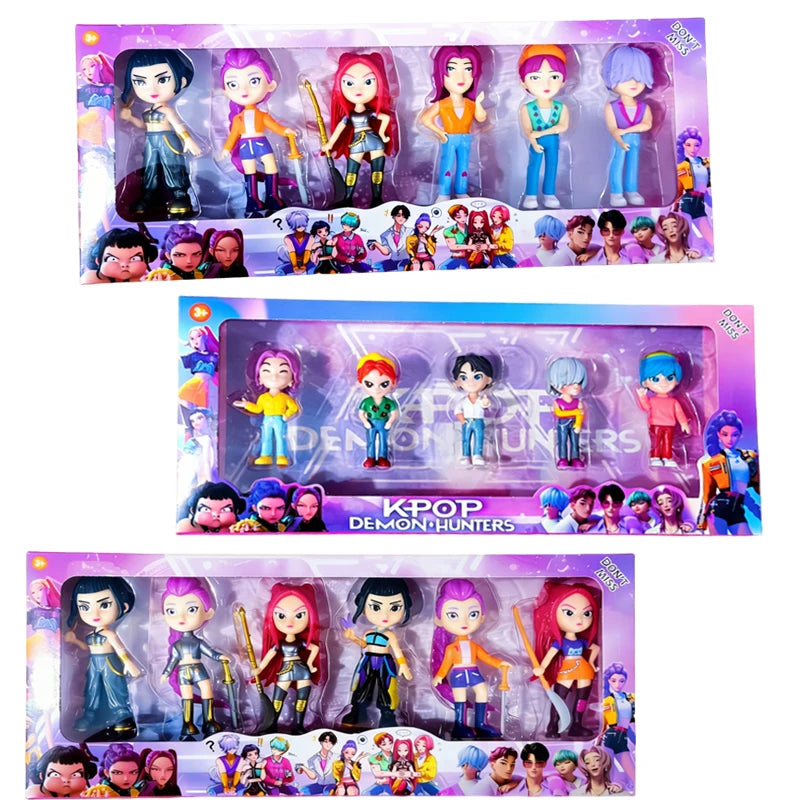 Bandai 2026 New Kpop Demon Hunters Figure Model Toy Pvc Cartoon Desk Decoration Collection Figures Model Toyfor Kid Gift