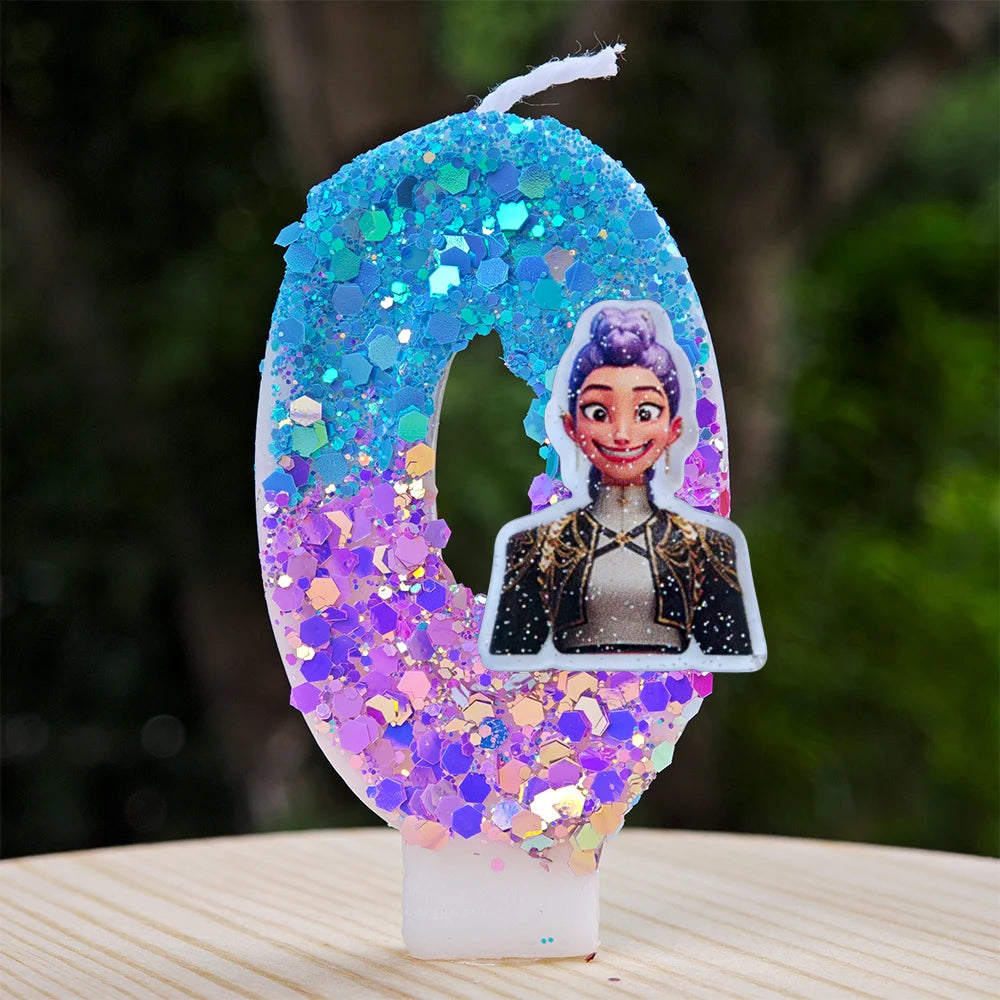 New Kpop Demon Hunters Theme Candle Number 0-9 Birthday Party Cake Decoration Cartoon Baby Shower Supplies Kids Gifts